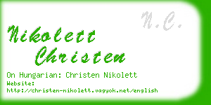 nikolett christen business card